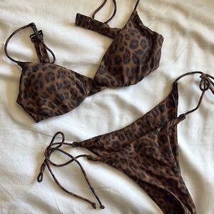 Leopard Print Bikini Set
